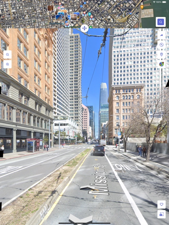 Street view of a city avenue