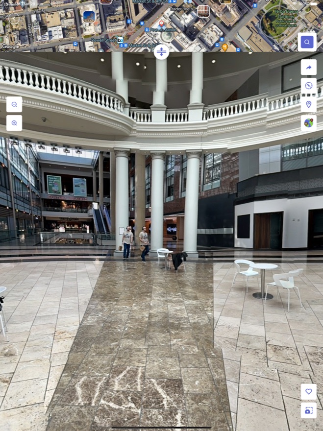 Street view inside an atrium